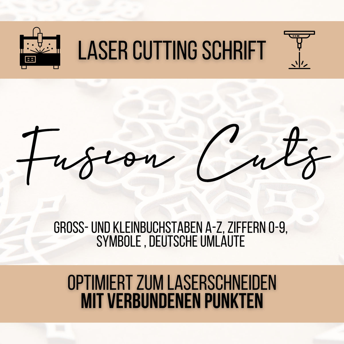 Fusion Cuts – Schriftart für Laser, Plotter & 3D-Druck