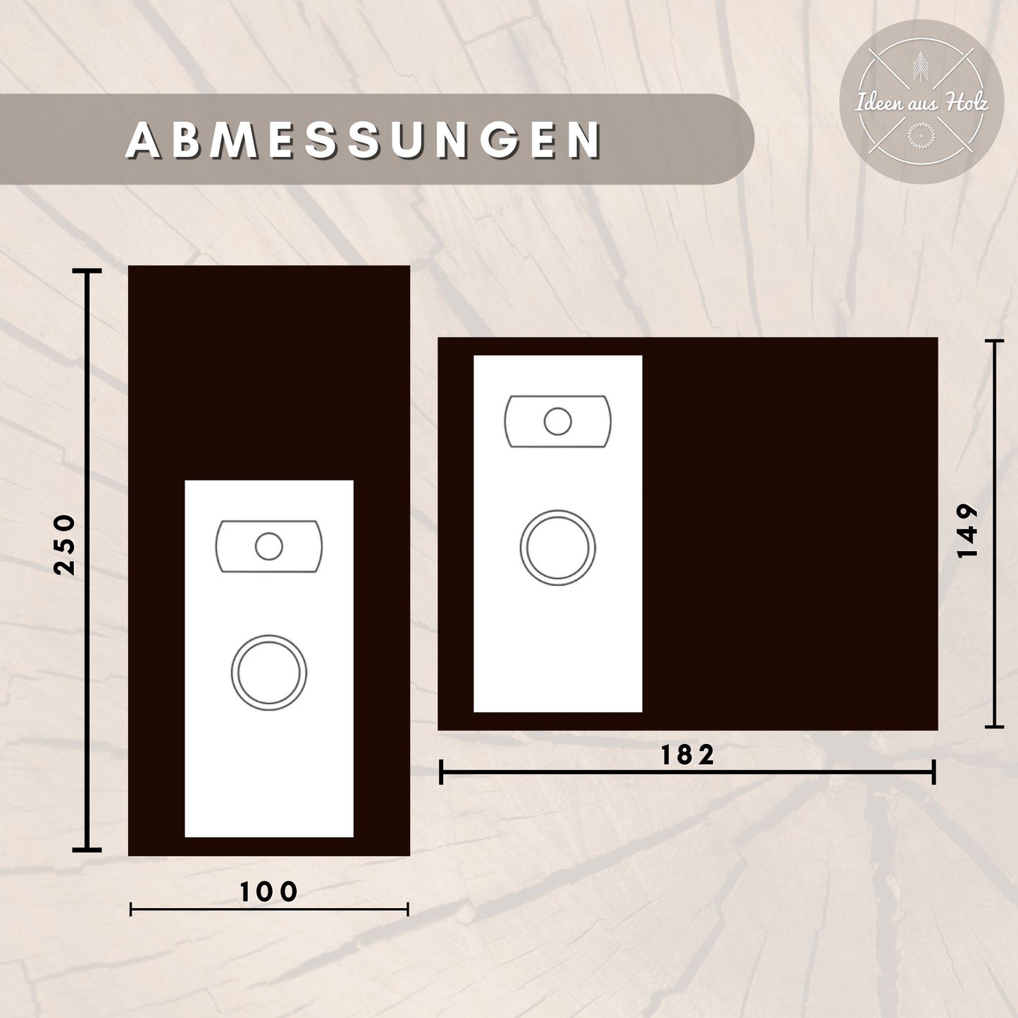 Klingelschild aus Holz für die Ring Doorbell 2 3 4 Plus & Pro