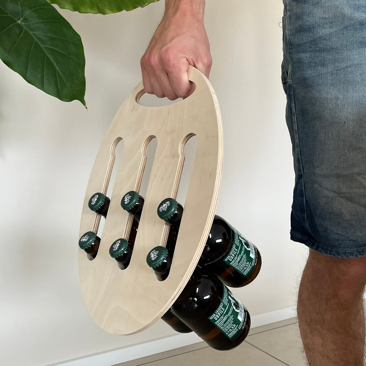 Bierträger - Sixpack aus Holz
