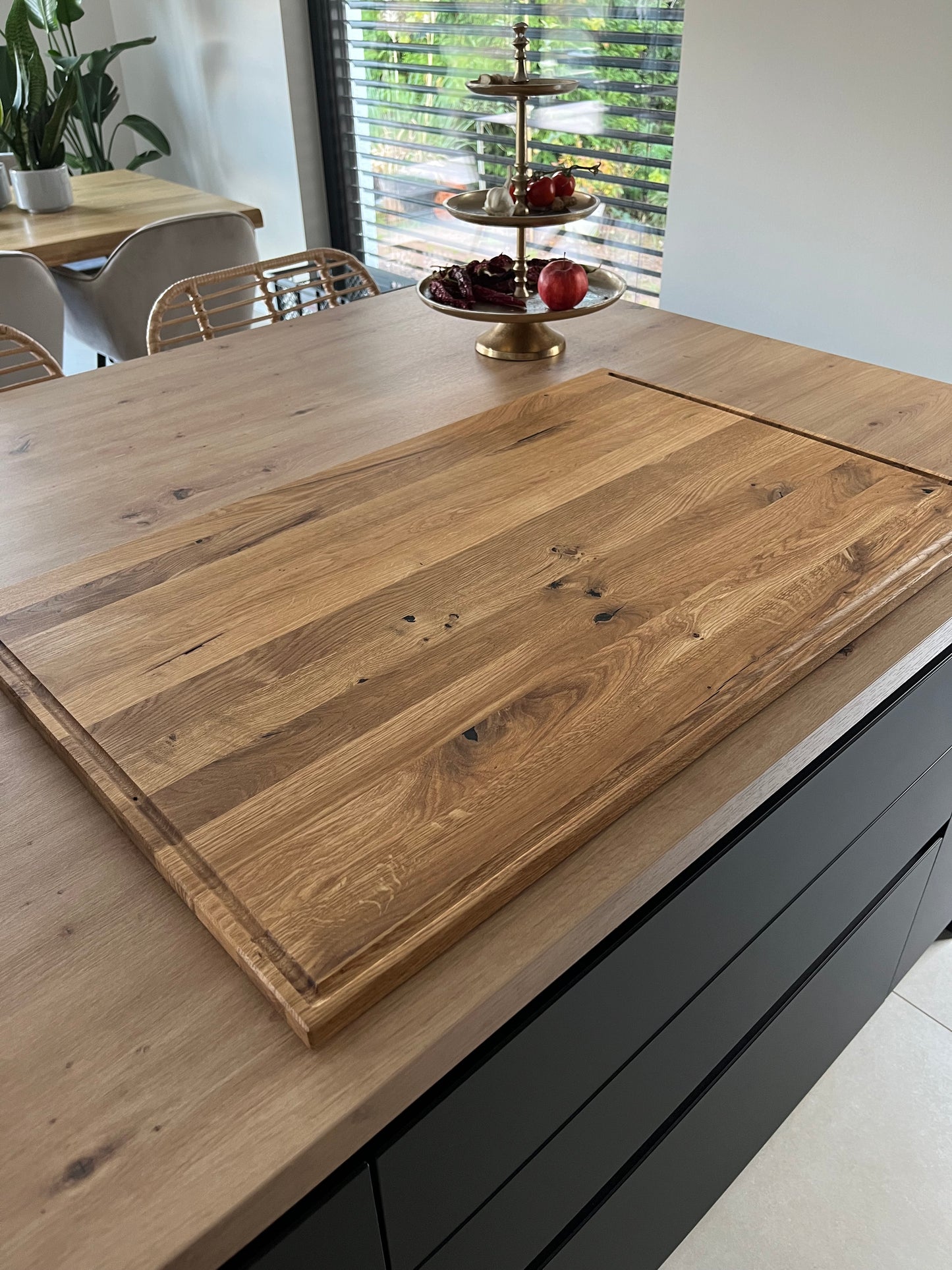Kochfeldabdeckung aus Holz - Ceranfeldabdeckung, Schneidebrett