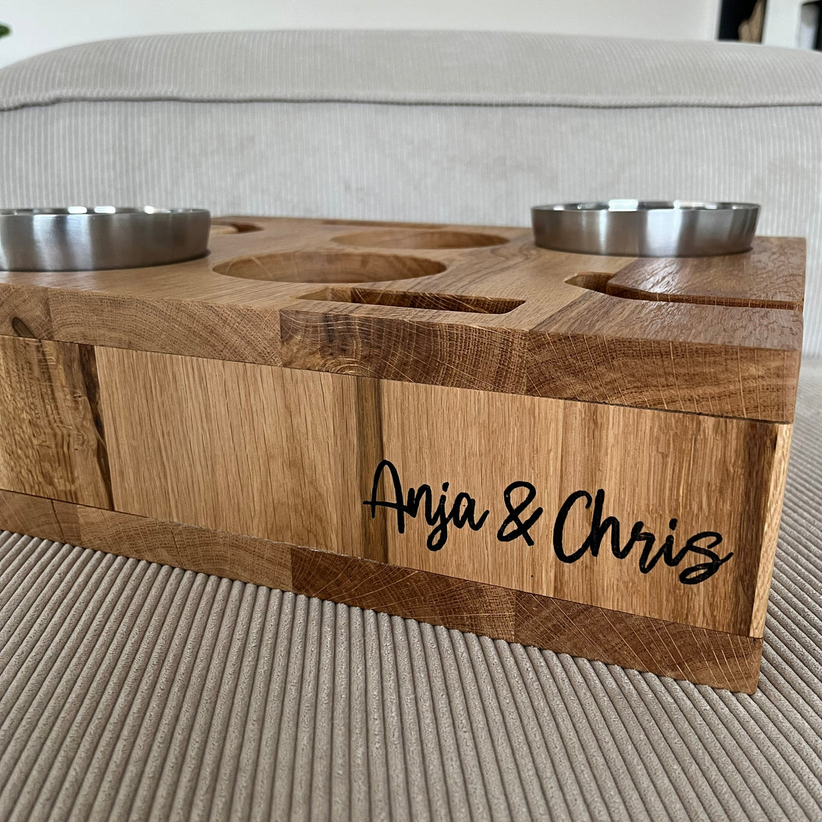 Der Couch-Butler - Snack Bar aus Massivholz