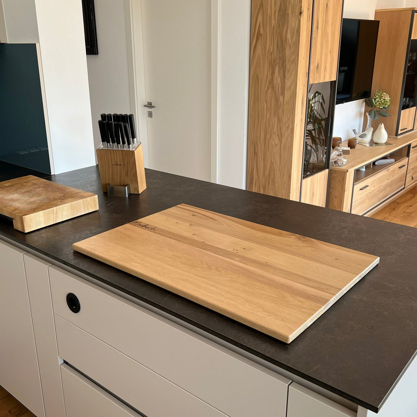 Kochfeldabdeckung aus Holz - Ceranfeldabdeckung, Schneidebrett