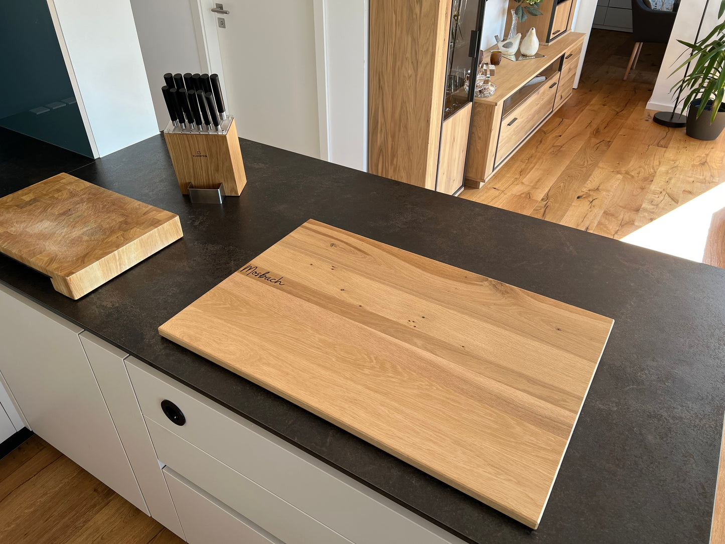 Kochfeldabdeckung aus Holz - Ceranfeldabdeckung, Schneidebrett