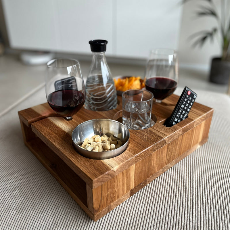 Der Couch-Butler - Snack Bar aus Massivholz