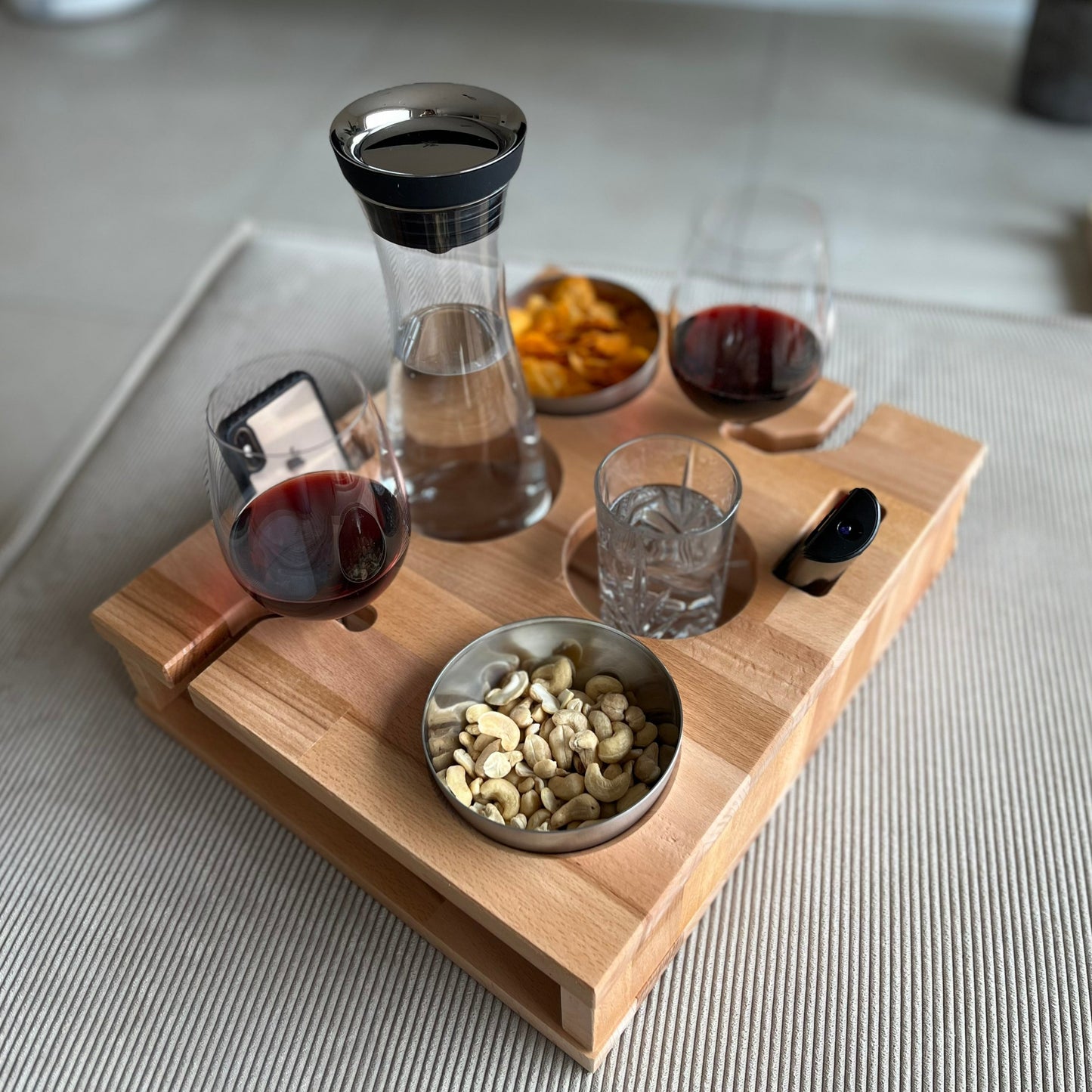 Der Couch-Butler - Snack Bar aus Massivholz
