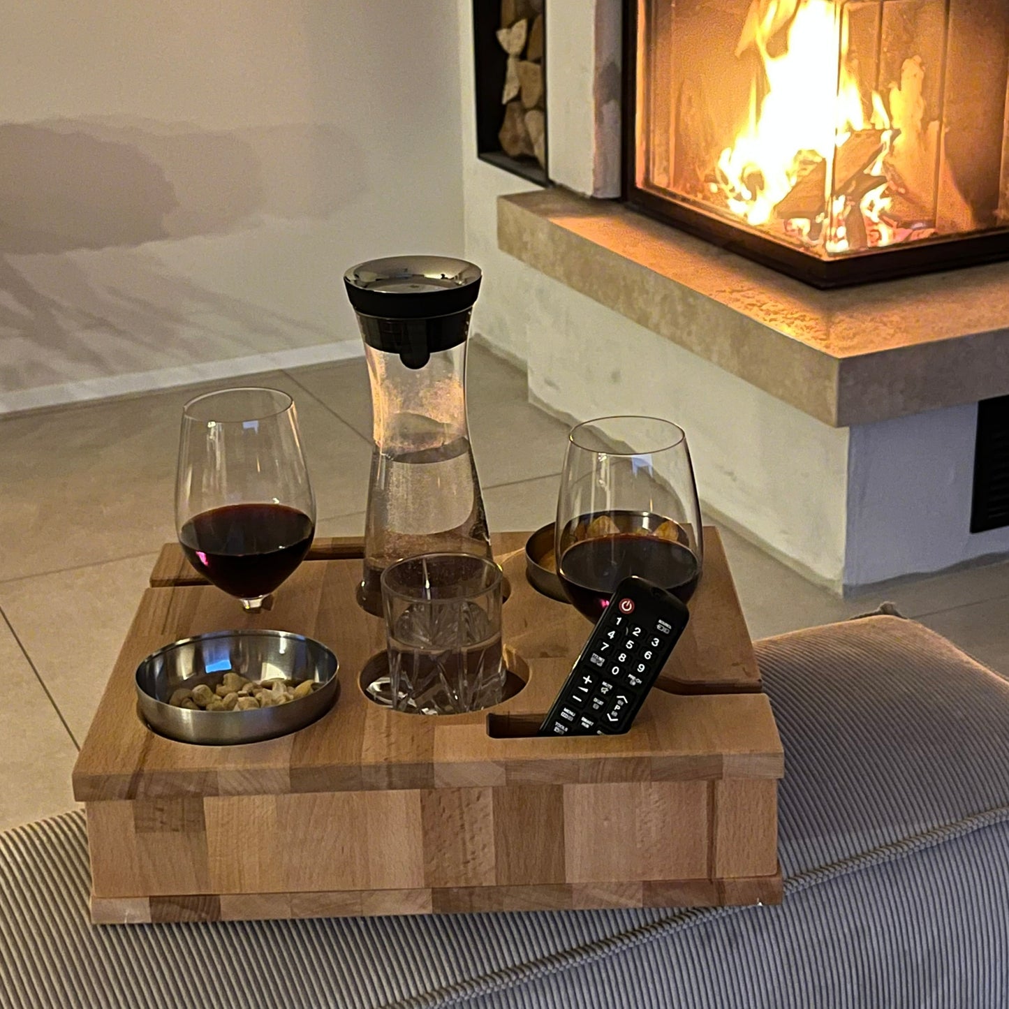 Der Couch-Butler - Snack Bar aus Massivholz