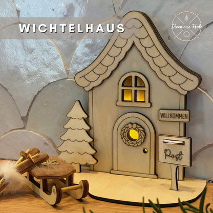 Wichtelhaus mit Beleuchtung