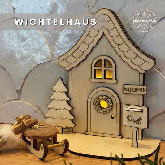 Wichtelhaus mit Beleuchtung