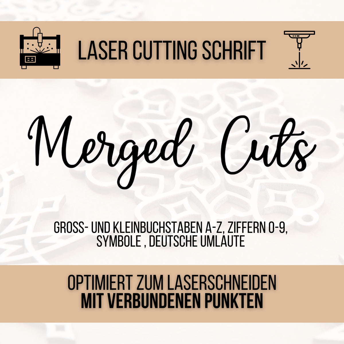 Merged Cuts – Schriftart für Laser, Plotter & 3D-Druck