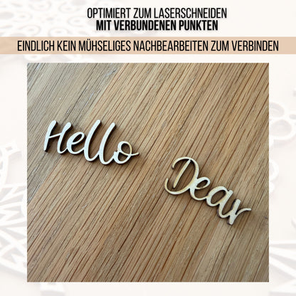 Lazy Cuts – Schriftart für Laser, Plotter & 3D-Druck
