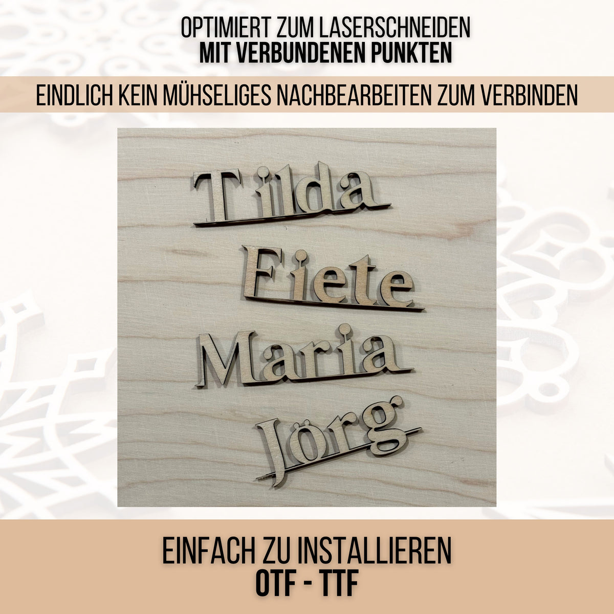 Modern Cuts – Schriftart für Laser, Plotter & 3D-Druck