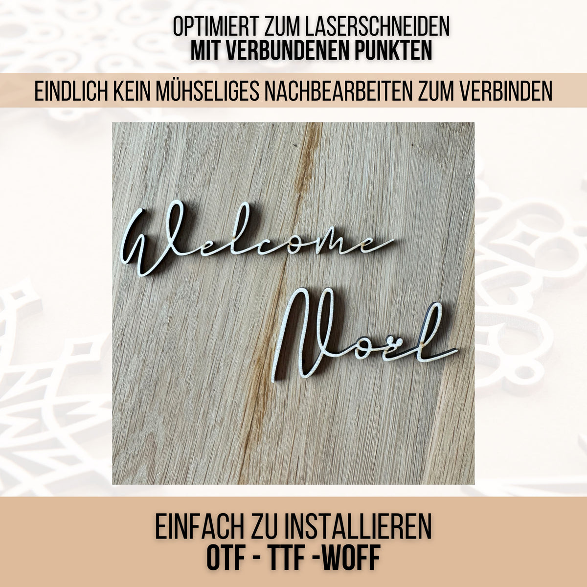 Fusion Cuts – Schriftart für Laser, Plotter & 3D-Druck