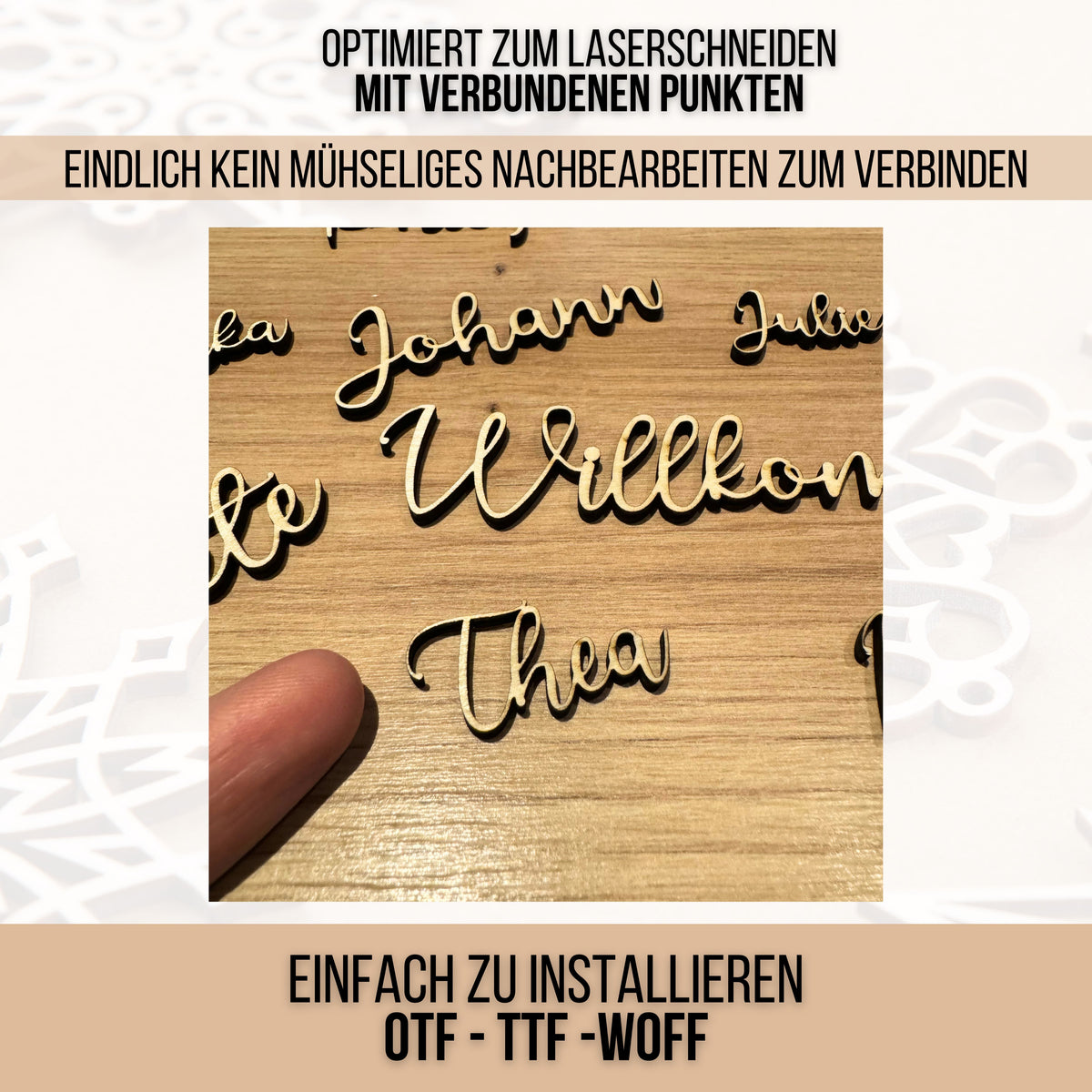 Merged Cuts – Schriftart für Laser, Plotter & 3D-Druck