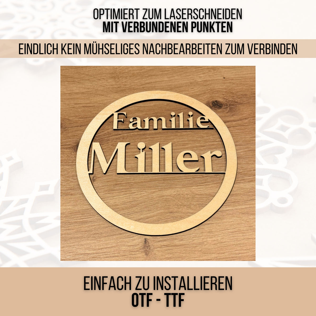 Modern Cuts – Schriftart für Laser, Plotter & 3D-Druck