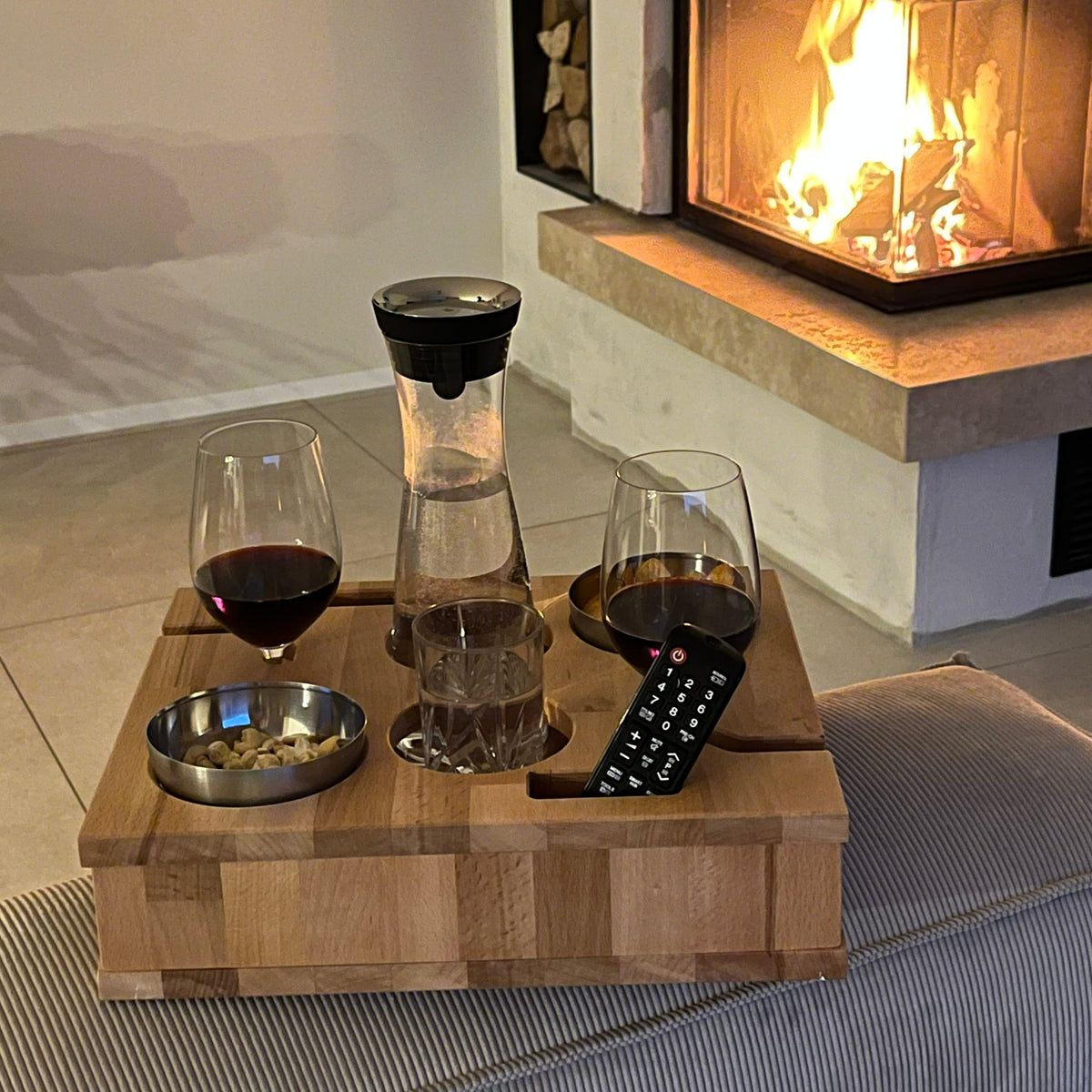 Der Couch-Butler - Snack Bar aus Massivholz