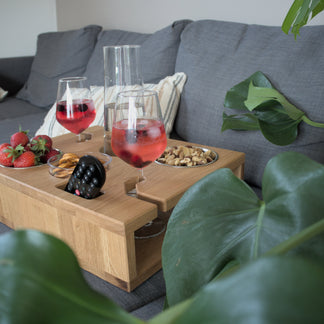 Der Couch-Butler - hochwertige Snack Bar aus Holz, persönliches ...