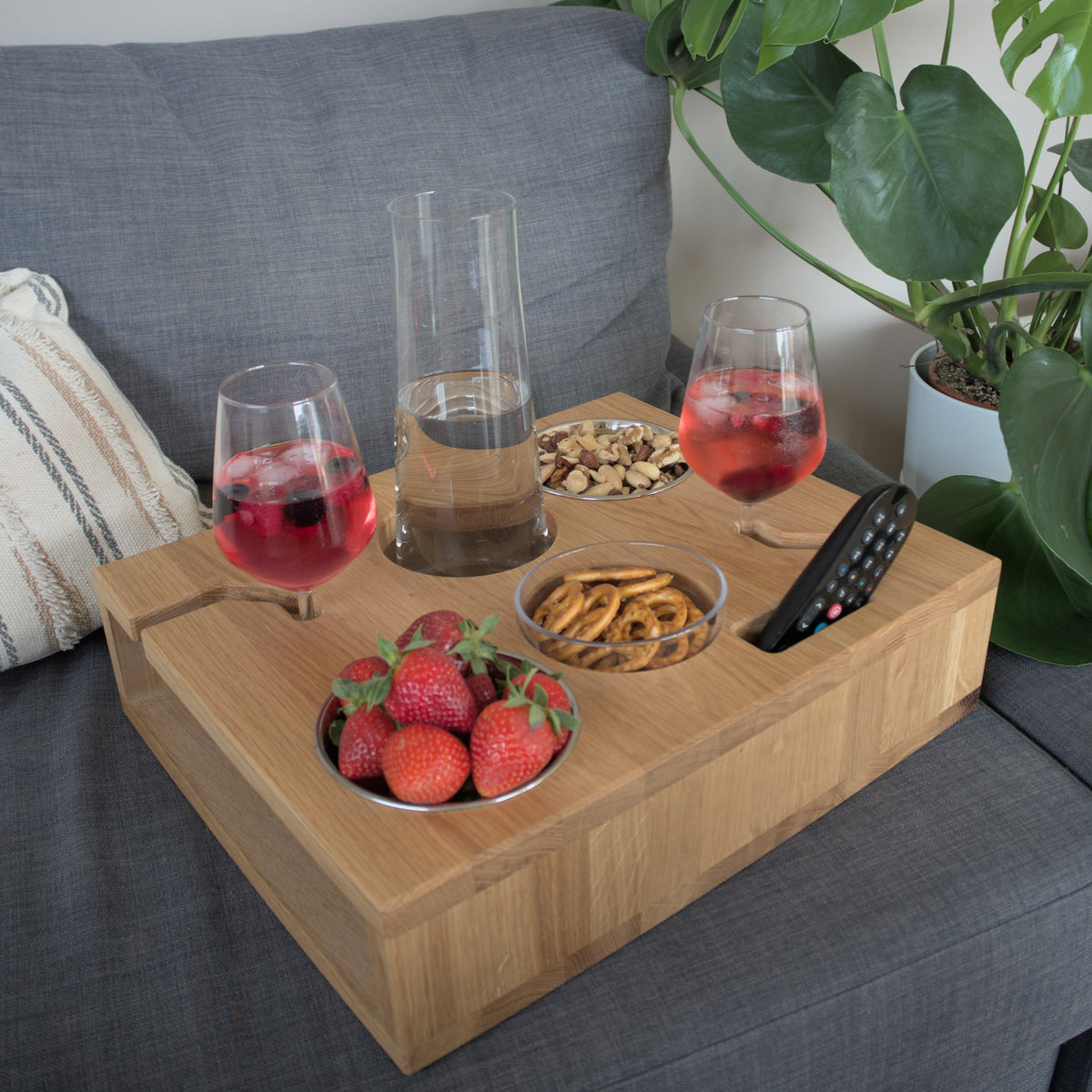 Der Couch-Butler - Snack Bar aus Massivholz